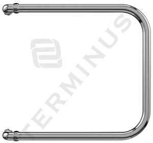 Полотенцесушитель водяной Terminus П-образный AISI 32х2 500х600 полированная сталь 4620768881381, 1