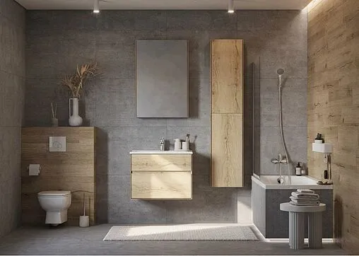 Тумба-умывальник подвесная Aquaton Либерти 75 дуб эльвезия 1A2795K0LYC70