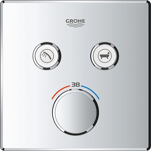Термостат для 2 потребителей Grohe Grohtherm SmartControl хром 29124000