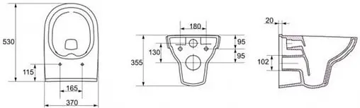 Комплект 6 в 1 Cersanit City CO DPL EO 64075 с кнопкой Movi P-BU-MOV/Cm хром матовый Комплект 6 в 1 Cersanit City CO DPL EO 64075 с кнопкой Movi P-BU-MOV/Cm хром матовый