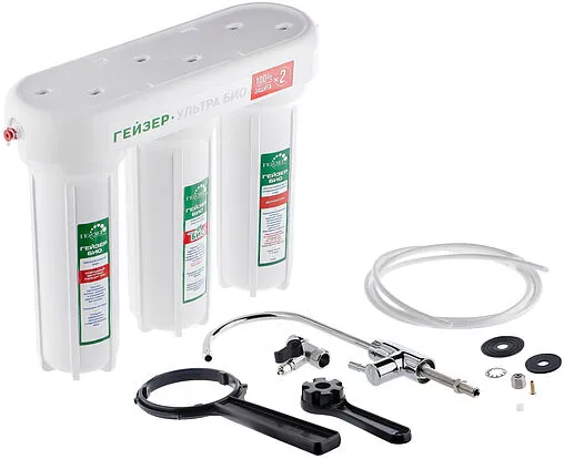 Фильтр под мойку для железистой воды Гейзер Ультра Био 441 18052 Fiber Pro