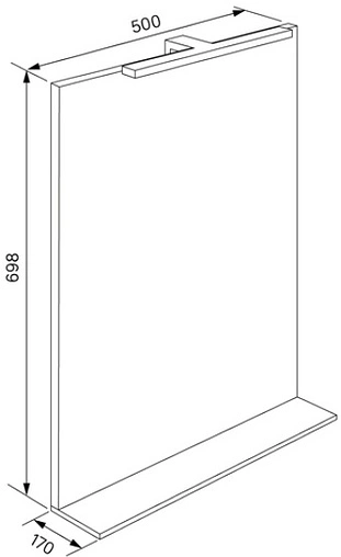 Зеркало с подсветкой IDDIS New Custo 50 белый NCU50W0i98