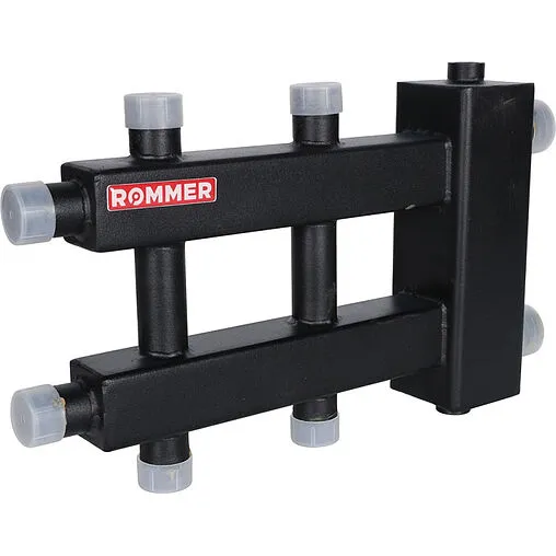 Распределительный коллектор 3 контура с гидрострелкой 1½&quot;н x 1&quot;н Rommer RDG-0060-024013
