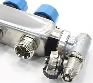 Группа коллекторная с расходомерами 7 отводов 1&quot;в/н x ¾&quot;ек Henco UFH-0605MDSS07, 2