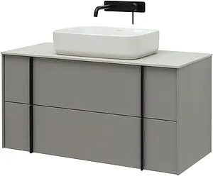 Тумба-умывальник подвесная Allen Brau Reality 100 платина 1.32007.PGM+, 5