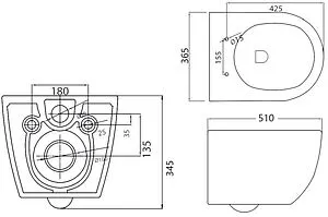 Комплект 5 в 1 BelBagno Stylus Tornado CZR-6601-TH-TOR/CZR2316SC/BB002-80/BB005-PR-CHROME с кнопкой хром глянцевый Комплект 5 в 1 BelBagno Stylus Tornado CZR-6601-TH-TOR/CZR2316SC/BB002-80/BB005-PR-CHROME с кнопкой хром глянцевый, 2