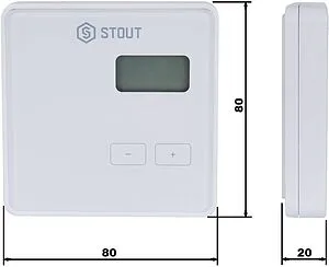 Проводной комнатный двухпозиционный регулятор котла Stout ST-294v1 белый STE-0101-029411, 2