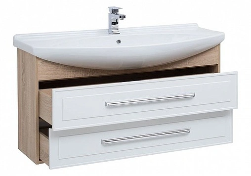 Тумба под умывальник Aquanet Остин 120 белый/дуб сонома 00201734