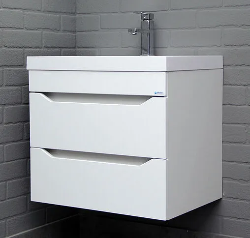 Тумба-умывальник подвесной Айсберг Ева 60 белый DA5914T+4670142930044