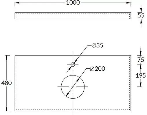 Столешница Kerama Marazzi Про Чементо 100 синий тёмный матовый CN100.DD507320R