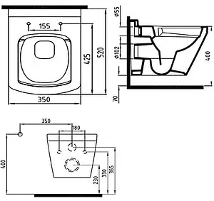 Унитаз подвесной безободковый с функцией биде Bien Neptun белый NPKA052N1VP1W3000 Унитаз подвесной безободковый с функцией биде Bien Neptun белый NPKA052N1VP1W3000, 2