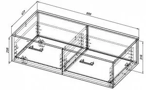 Тумба подкатная Aquanet Верона 100 белый 00175401 Тумба подкатная Aquanet Верона 100 белый 00175401, 2