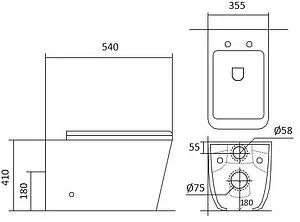 Унитаз приставной безободковый Aquatek Либра New белый AQ1908N-00 Унитаз приставной безободковый Aquatek Либра New белый AQ1908N-00, 2