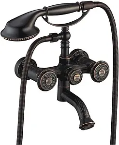 Смеситель для ванны Lemark Jasmine чёрная бронза LM6614ORB Смеситель для ванны Lemark Jasmine чёрная бронза LM6614ORB, 1