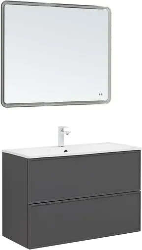 Тумба-умывальник Aquanet Арт 90 ясень графит 00329613+00318928