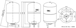 Гидроаккумулятор Reflex DE 500л 10 бар 7306900, 2