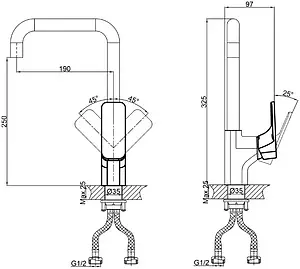 Смеситель для кухни D&K Berlin Tourto золото DA1432483 Смеситель для кухни D&K Berlin Tourto золото DA1432483, 2