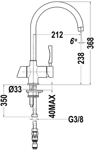 Смеситель для кухни с фильтром Teka OS 201 хром 182010210