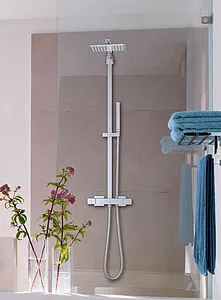 Душевая система с термостатом для душа Grohe Euphoria Cube XXL System 230 хром 26087000 Душевая система с термостатом для душа Grohe Euphoria Cube XXL System 230 хром 26087000, 3