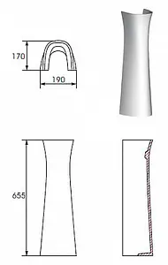 Пьедестал Cersanit President белый S-PO-P50/55/60-w Пьедестал Cersanit President белый S-PO-P50/55/60-w, 2