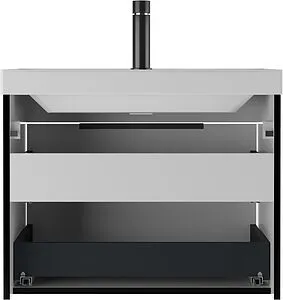 Тумба под умывальник подвесной Домино Bazis 70 чёрный DF2503T, 5