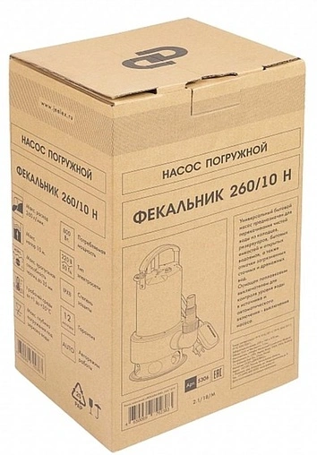 Насос фекальный Q=15.6м³/ч H=10м Джилекс Фекальник 260/10 Н 5306
