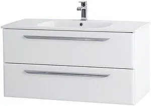 Тумба-умывальник подвесная Cezares Eco 100 Bianco Lucido ECO-CER-1000-2C-SO-BL+CZR-NAT-100-LVB Тумба-умывальник подвесная Cezares Eco 100 Bianco Lucido ECO-CER-1000-2C-SO-BL+CZR-NAT-100-LVB, 3