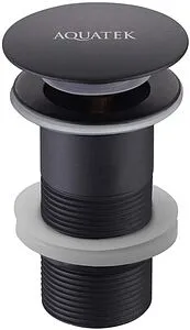 Выпуск автоматический для раковины без перелива Aquatek чёрный матовый AQ6000MB Выпуск автоматический для раковины без перелива Aquatek чёрный матовый AQ6000MB, 1