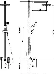 Душевая система со смесителем для ванны Timo Selene хром SX-1030/00 Душевая система со смесителем для ванны Timo Selene хром SX-1030/00, 2