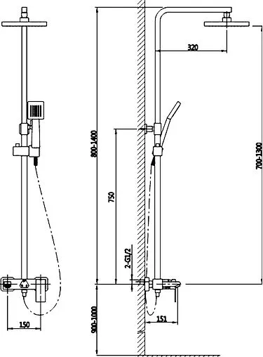 Душевая система со смесителем для ванны Timo Selene хром SX-1030/00 Душевая система со смесителем для ванны Timo Selene хром SX-1030/00