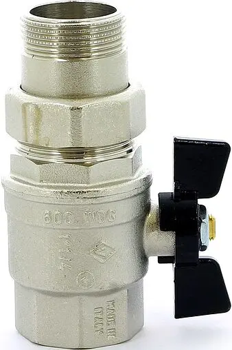 Кран шаровый с американкой 1¼"в x 1¼"н Bugatti Oregon 03220042 Кран шаровый с американкой 1¼"в x 1¼"н Bugatti Oregon 03220042