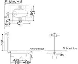 Чаша Генуя c гидрозатвором Creo Ceramique белый SQ9100 Чаша Генуя c гидрозатвором Creo Ceramique белый SQ9100, 2