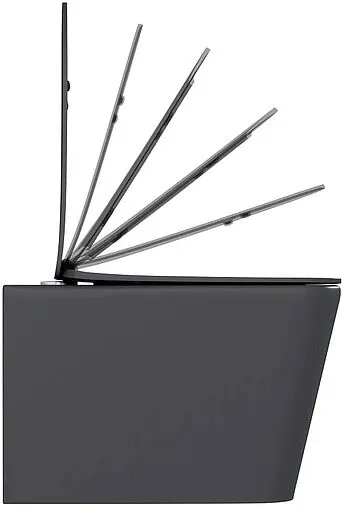 Унитаз подвесной безободковый Hansmann keramik Kvadro Dark Grey темно-серый УНИ0018