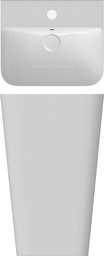 Раковина ISVEA Sott'Aqua 50 белый матовый 10SQ37001-2L