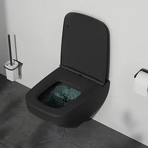 Унитаз подвесной безободковый Am.Pm Inspire 2.0 FlashClean черный матовый C50A1700MBSC Унитаз подвесной безободковый Am.Pm Inspire 2.0 FlashClean черный матовый C50A1700MBSC, 4