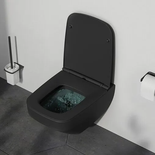 Унитаз подвесной безободковый Am.Pm Inspire 2.0 FlashClean черный матовый C50A1700MBSC