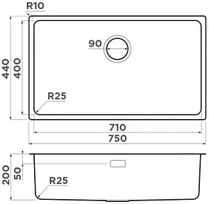 Мойка кухонная Omoikiri Tadzava 75-U/I-IN нержавеющая сталь 4993501 Мойка кухонная Omoikiri Tadzava 75-U/I-IN нержавеющая сталь 4993501, 2