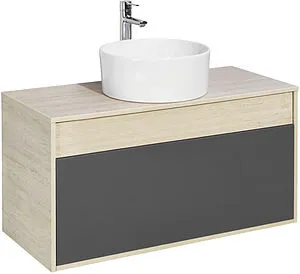 Тумба-умывальник подвесная Aquaton Лофт Урбан 100 графит/орегон 1A2477K3LQX60, 1