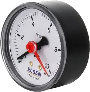 Манометр аксиальный Elsen 63мм 10 бар ½&quot; EMO63.10, 3