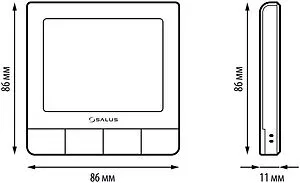 Беспроводной комнатный терморегулятор ZigBee Salus QANTUM белый SQ610RF Беспроводной комнатный терморегулятор ZigBee Salus QANTUM белый SQ610RF, 2