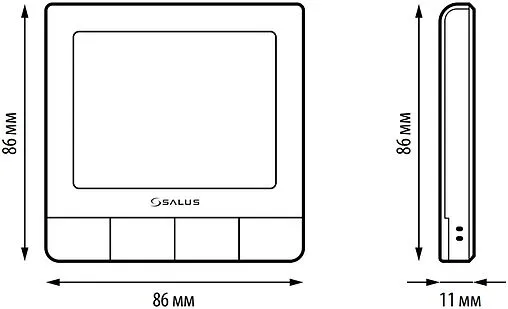 Беспроводной комнатный терморегулятор ZigBee Salus QANTUM белый SQ610RF