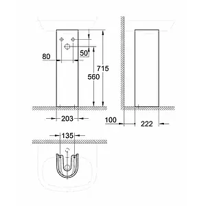 Пьедестал Grohe Euro Ceramic белый 39202000 Пьедестал Grohe Euro Ceramic белый 39202000, 2