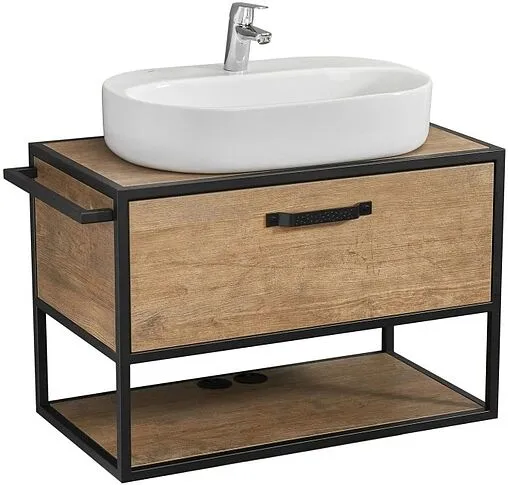 Тумба-умывальник подвесная Aquaton Лофт Фабрик 80 дуб кантри 1A2424K1LTDY0