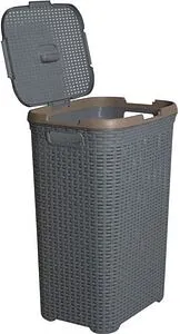 Корзина для белья Aquanet серый VD043G, 1