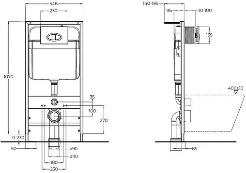 Инсталляция для подвесного унитаза Set 3 в 1 BelBagno BB026/BB044NERO с кнопкой черный матовый Инсталляция для подвесного унитаза Set 3 в 1 BelBagno BB026/BB044NERO с кнопкой черный матовый