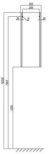 Шкаф Aquaton Йорк 30 дуб сонома 1A171403YOAD0