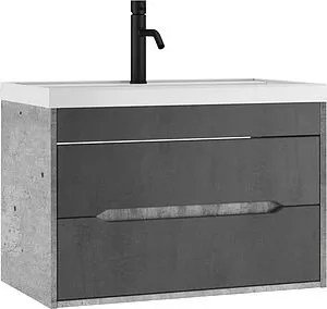 Тумба под умывальник подвесной Домино Loft 80 бетон DL5603T, 1