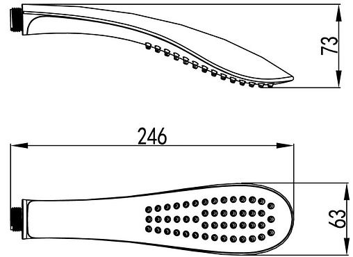 Лейка ручного душа Lemark хром LM8006C