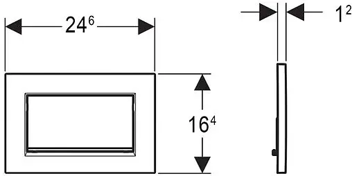 Клавиша смыва для унитаза Geberit Sigma 30 NEW 115.893.JT.1 кнопка/белый матовый, полоска/хром глянцевый