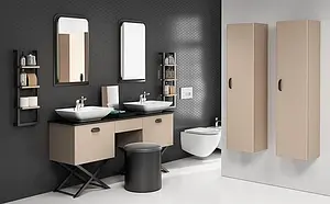 Пуфик Isvea Marino 40 чёрный 21SQ9304040I, 3